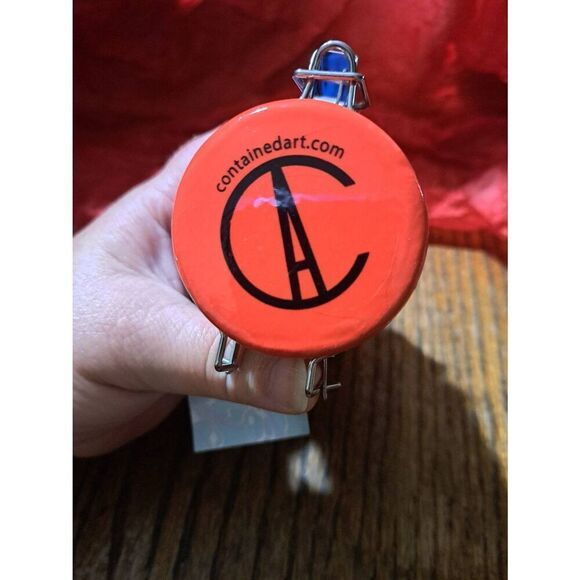 New Contained Art Hedgehog Air Tight Container Unique 420 Art Glass Stash Box - Picture 6 of 6